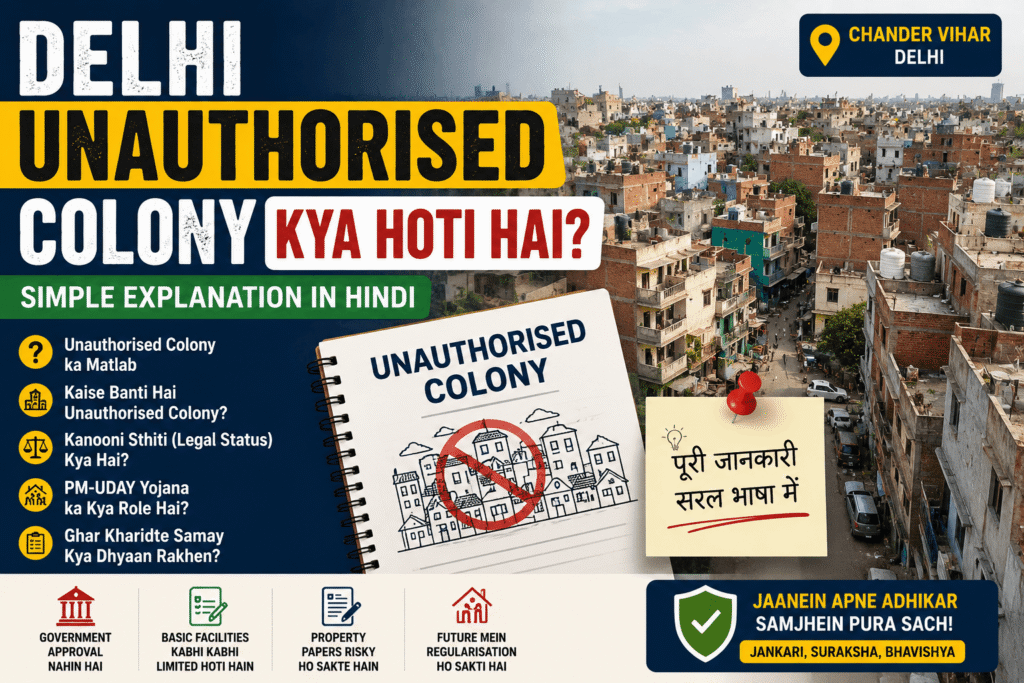 Delhi Unauthorised Colony kya hoti hai