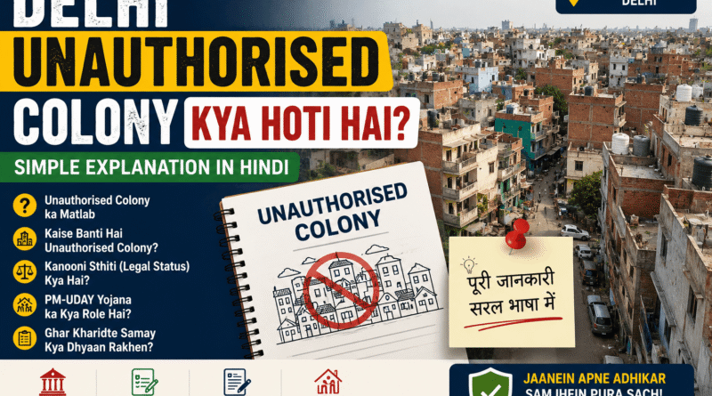 Delhi Unauthorised Colony kya hoti hai