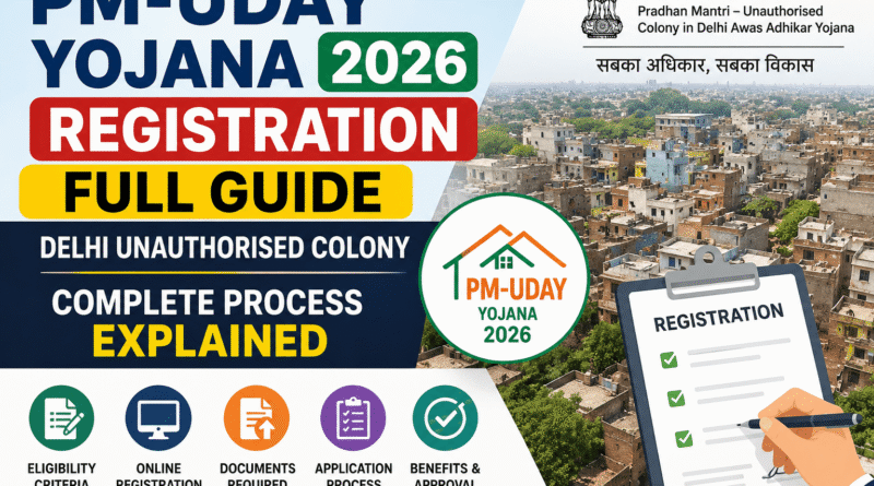 PM-UDAY Yojana 2026 Registration Full Guide – Delhi Unauthorised Colony Complete Process Explained