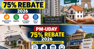 PM UDAY 75% rebate 2026 for MCD property regularisation in Delhi