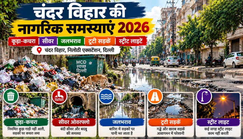 चंदर विहार की नागरिक समस्याएं